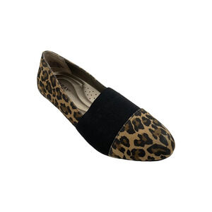 ARRAY Women's Kai Leather Slip-On Wedged Flat Leopard - Narrow